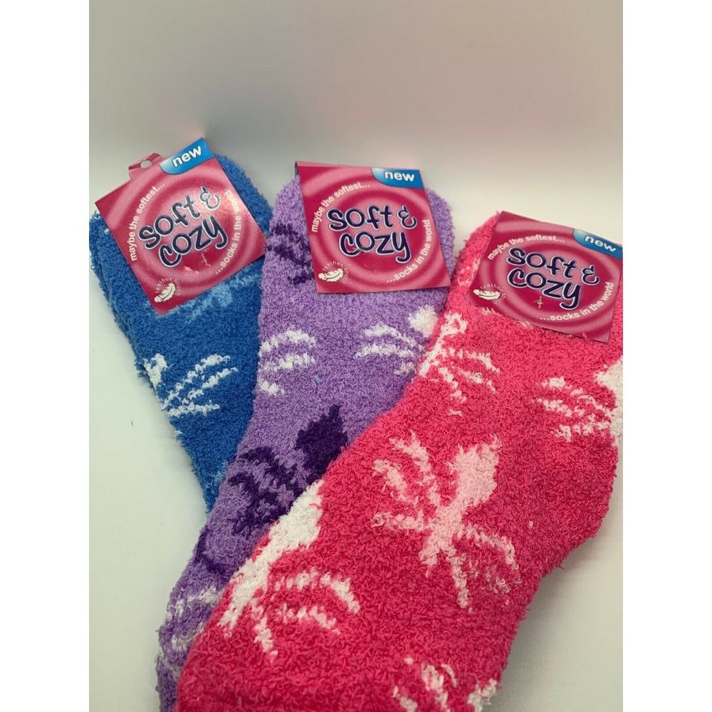 3 Pair Soft And Cozy Womens Fuzzy Socks 9-11 Brand New